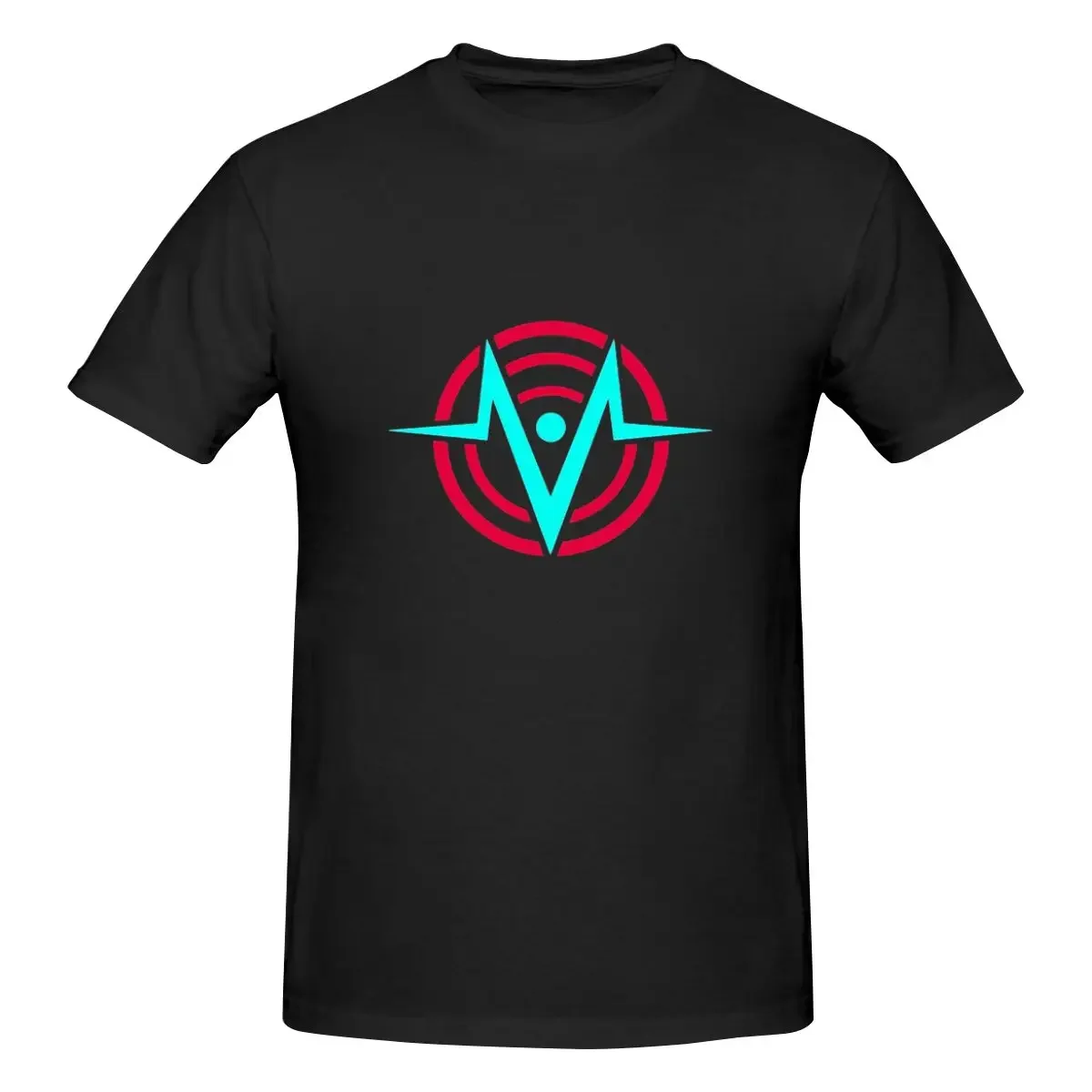 Hazbin-Hotel VOXTEK Logo Men's 100% Cotton Short Sleeve T-shirt Top Loose Tshirt