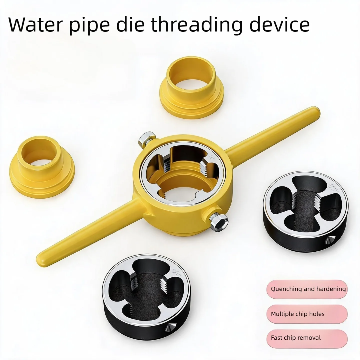6PCS Pipe Thread Die Set Manual PVC Pipe Threading Tool 1/2