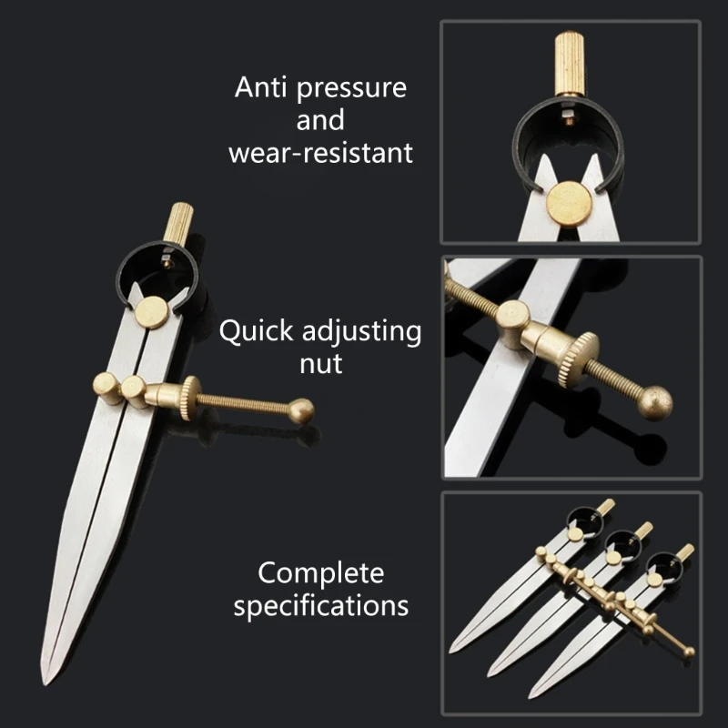 

Практичный кожевенный компас-разделитель 4 ''6'' 8 ''кожевенный разделитель инструмент чертежный компас-деревообрабатывающий Компас для работы с кожей Y5GB