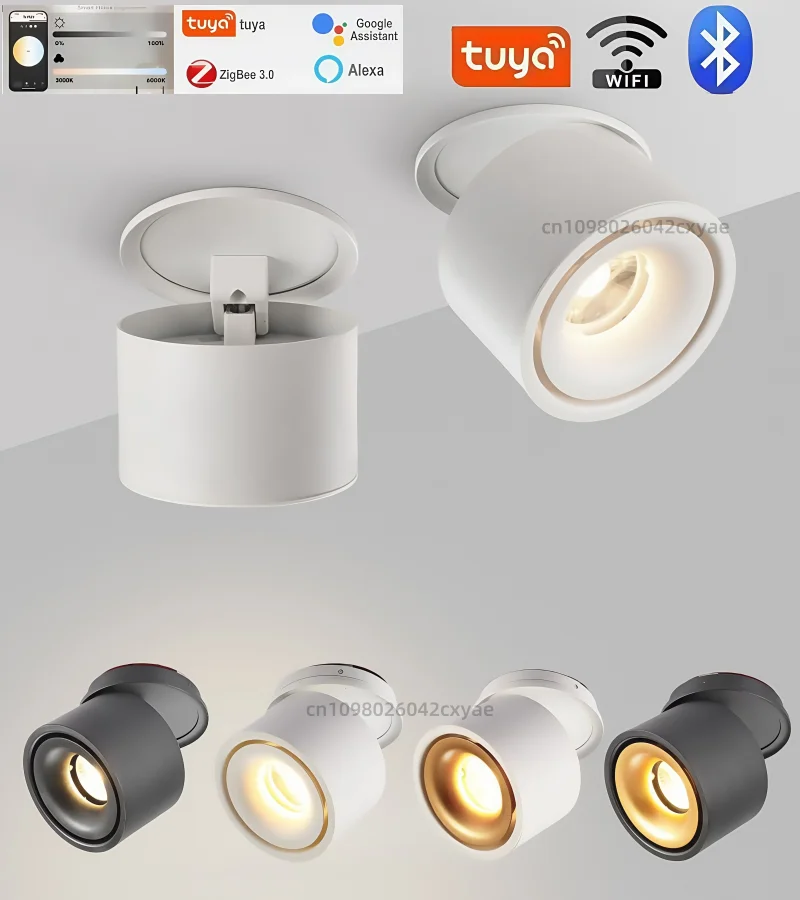 

Tuya DALI spotlights, LED downlights, recessed ceiling lights, dimmable COB anti-glare, Zigbee3.0 living room indoor lighting
