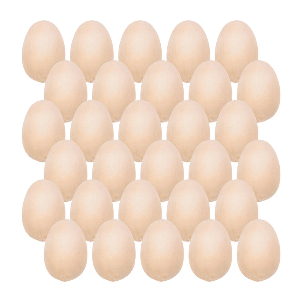 

200Pcs Wooden Eggs Fake Eggs for DIY Crafts Easter Decorations Simulation Egg Decor Party Decoration Supplies Art Craft