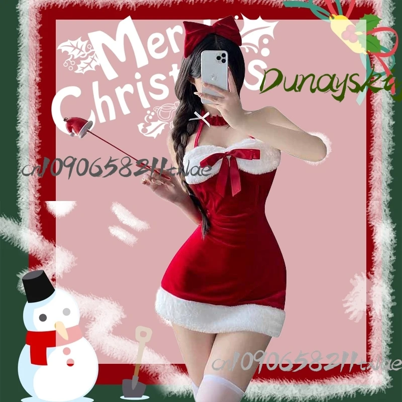 Vestido de lolita de Navidad, disfraces sexys para mujer, accesorios kawaii jirai kei, fiesta de Navidad, cosplay