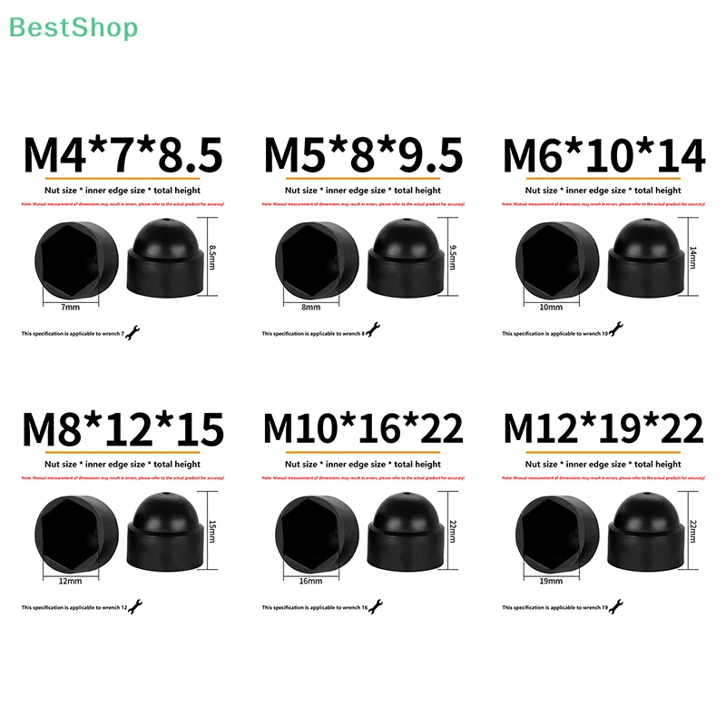 

10 шт. M4 M5 M6 M8 M10 M12 болт, гайка, купольные защитные колпачки, открытые шестигранные пластиковые защитные чехлы для винтов