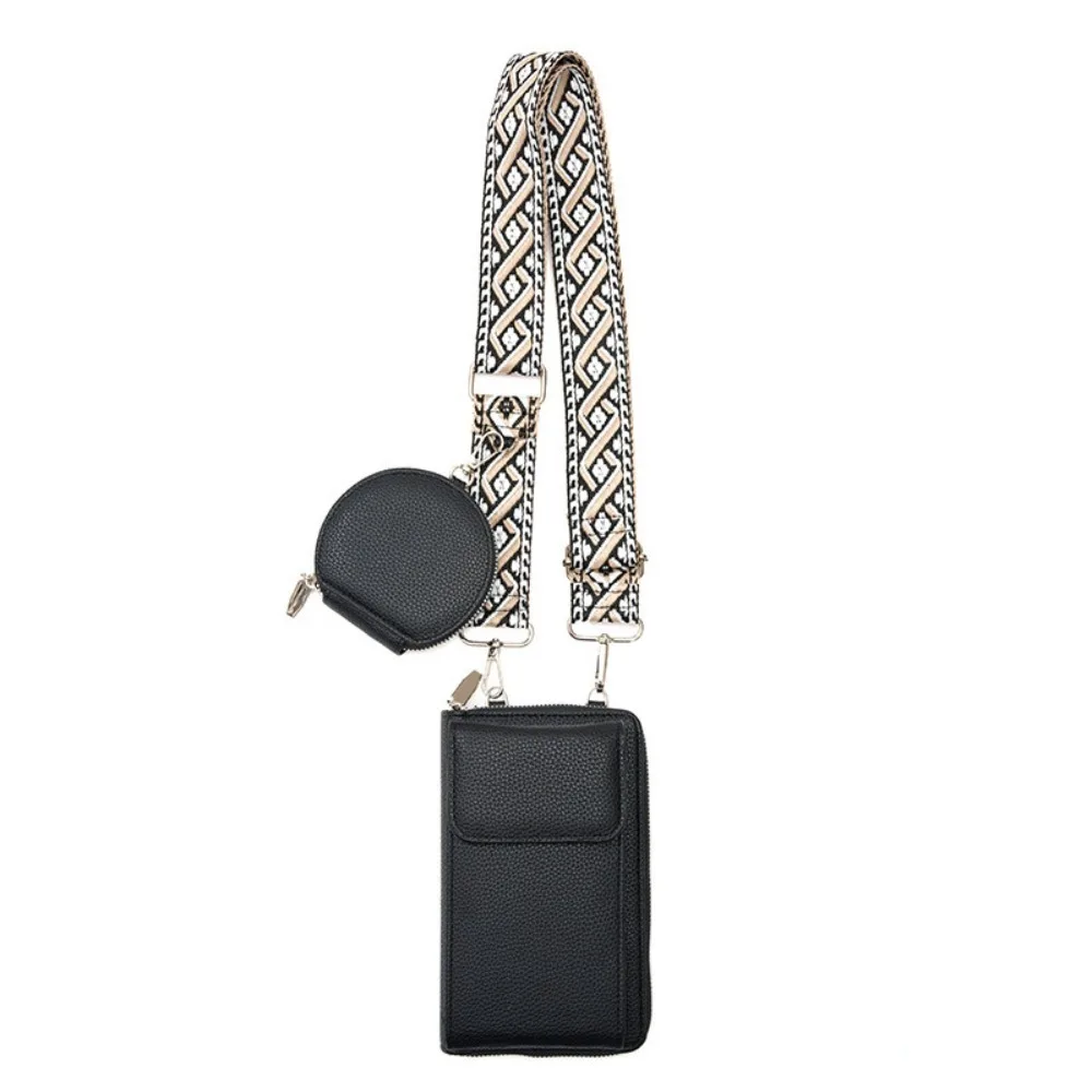 

Leisure Vintage Bag with Pouch Crossbody Fashion PU Leather Bag Large Capacity Simple Phone Shoulder Bag Unisex
