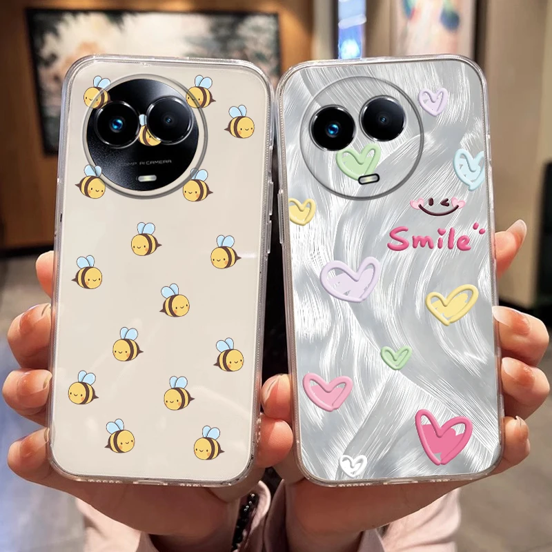 Realme 9 10 Pro Plus 11x12 12 12x13 13 13 Pro 5G Pirme 60x C35 C55 C65 C67 GT Neo2 GT Master Silvery Clear 휴대폰 케이스