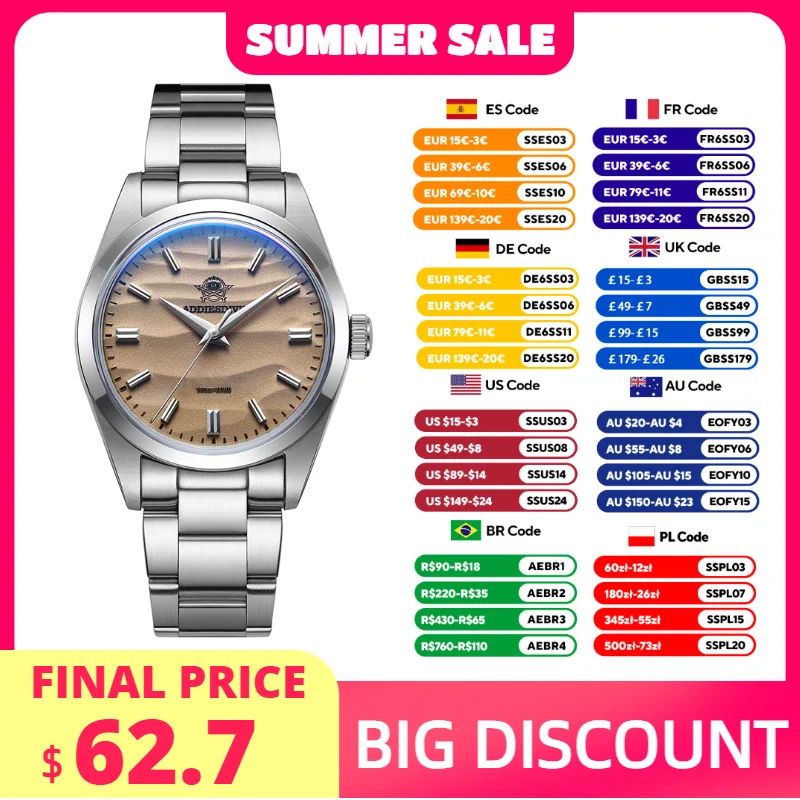 

ADDIESDIVE New Luxury Women Watch Japan Quartz Outdoor Sports Watches 100m Waterproof Analog Diving Wristwatch for Women AD2030
