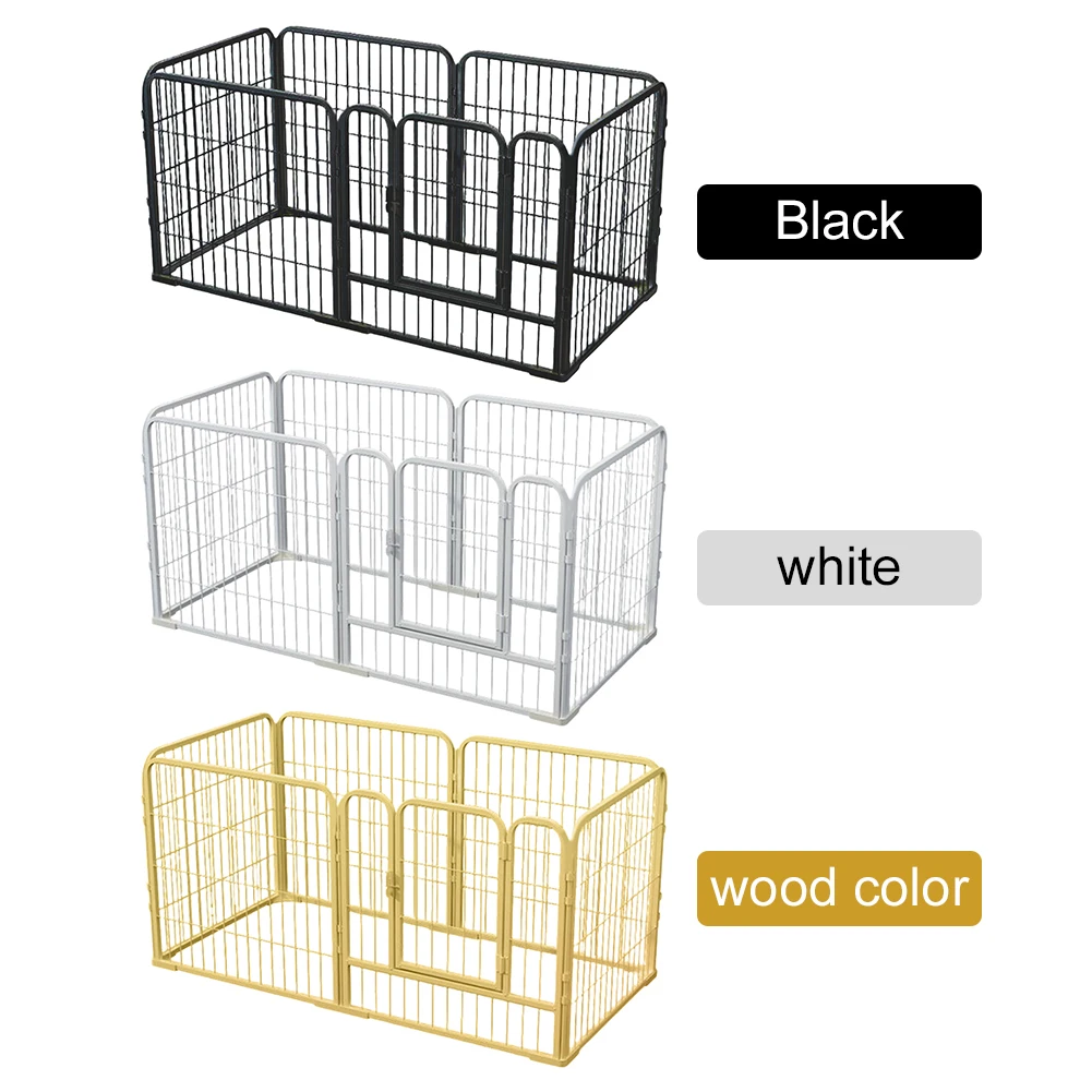 

6 Panels Heavy Duty Dog Cage Foldable Metal Barrier Playpen Heavy Duty Dog Exercise Fence for Dog Cat Rabbit Pet Exercise