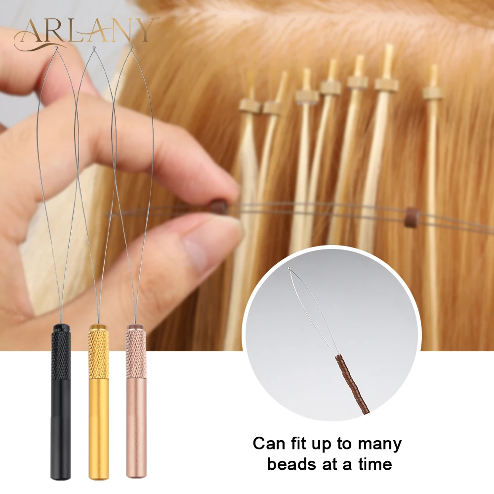 ARLANY 5 قطعة وصلات شعر لوبر للخرز الصغير قابل للإزالة سحب هوك أداة حلقة مقبض عراف لخرز حلقات صغيرة #2