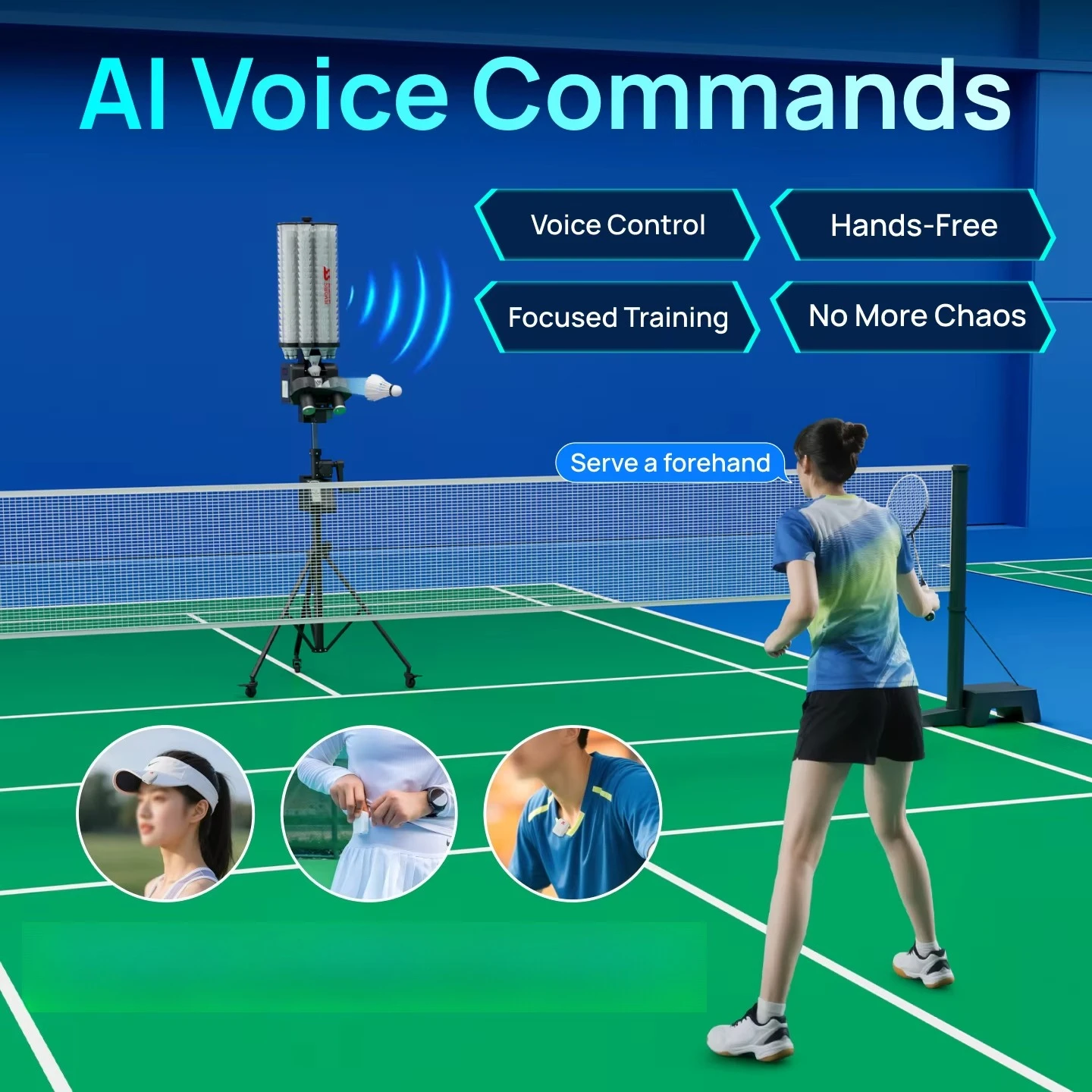 SIBOASI B5 على الانترنت الريشة التدريب آلة خادم الريشة APP/بطارية ليثيوم للتحكم عن بعد 0.75 ~ 7S تخدم التردد 21 نقطة #3