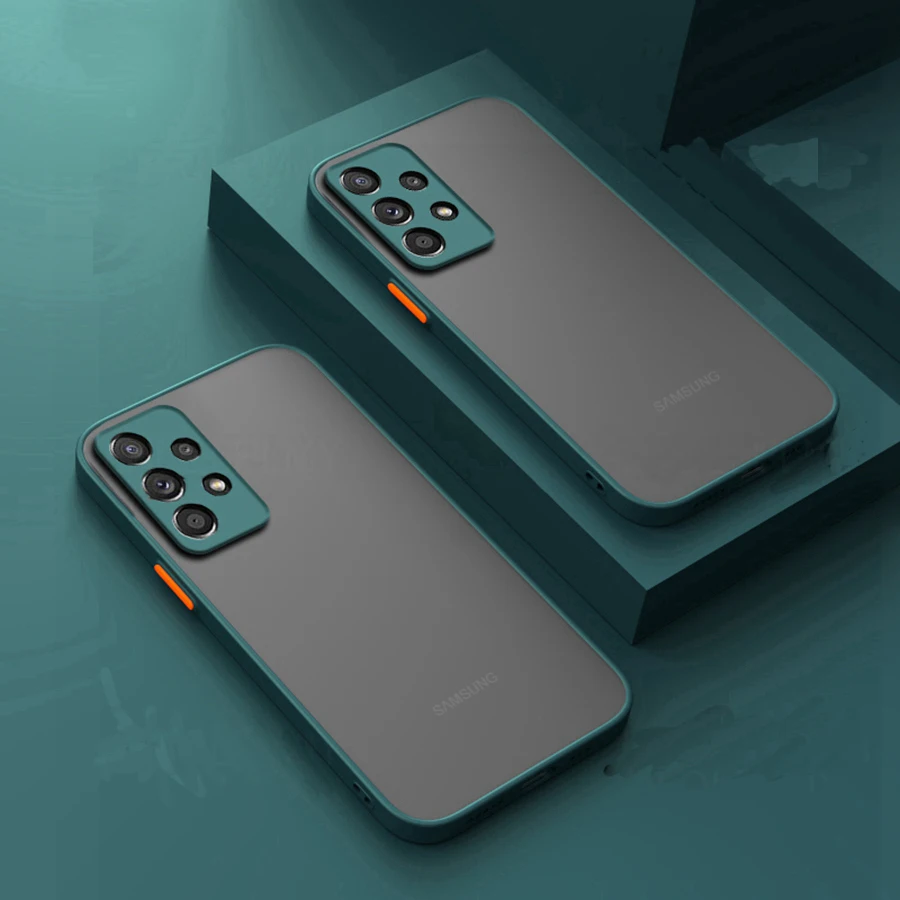 Armor Shockproof Matte Case For Samsung Galaxy A72 A04 A52 S A15 A32 A22 A36 A33 A53 A73 A56 A55 A35 5G A23 A13 A25 Bumper Cover
