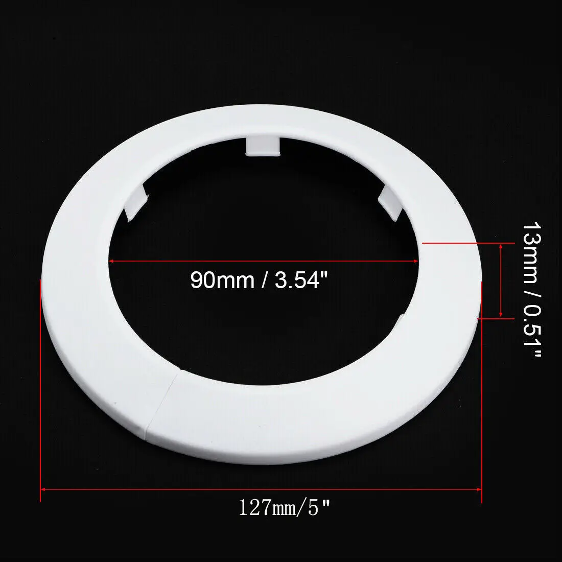 

90-91mm Pipe Cover Decoration PP Radiator Escutcheon Water Pipe Cover White