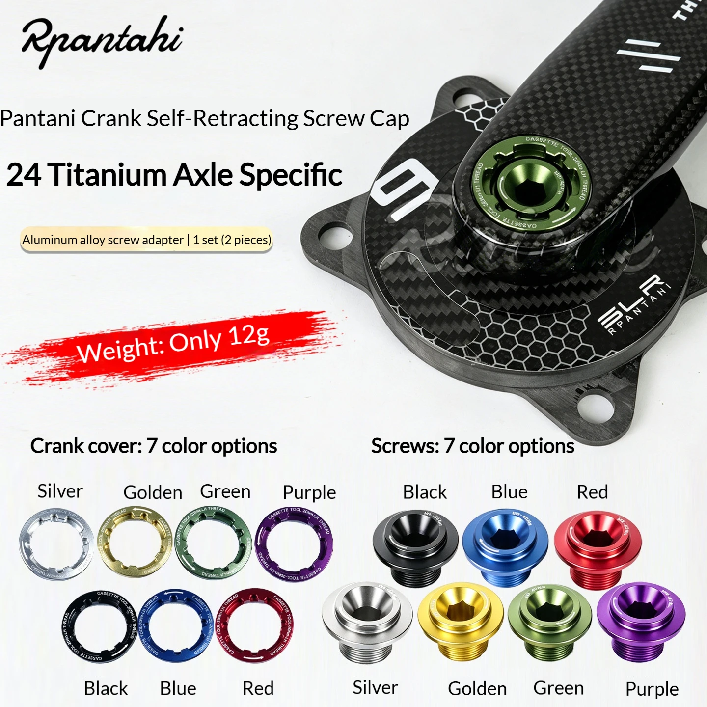 Left Crank Arm Power Meter - Rpantahi 24 티타늄 액슬 카본 파이버