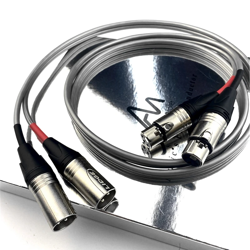 

AN-Vx Solid Core 99.99% Silver XLR Balanced Cable 3Pin XLR plug Amplifier CD DVD Player Interconnect Audio Cable