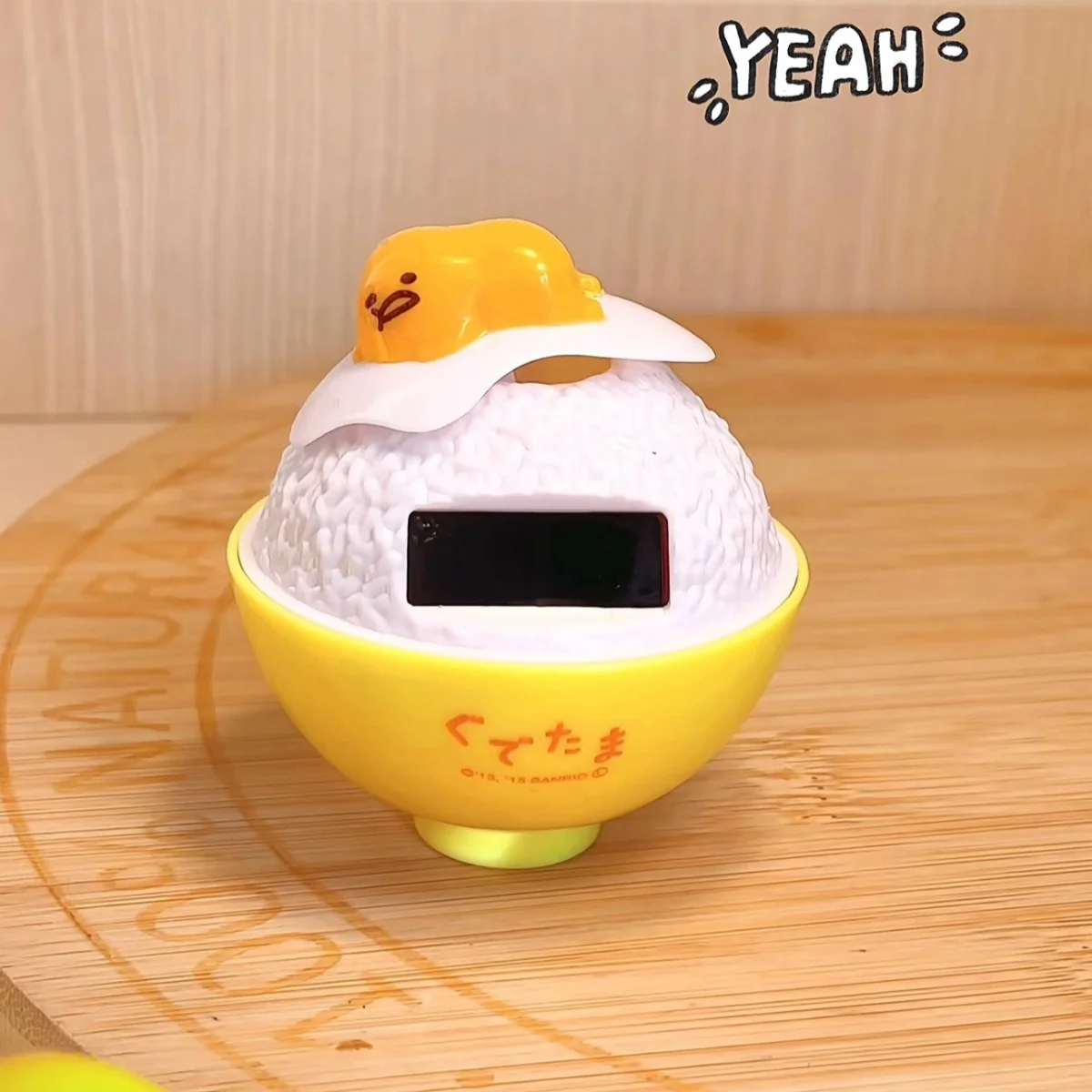 

Sanrio Gudetama Slide Eggs Rice Hatching Egg Solar Energy Charge Ornament Cute Desktop Decoration Can Be Shaken Birthday Gifts