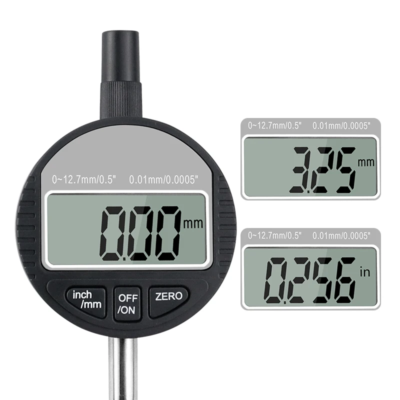 Micrometro elettronico da 0.001mm/0.01mm micrometro digitale da 0.00005 "portata metrica/pollici 0-12.7mm/0.5" indicatore del quadrante
