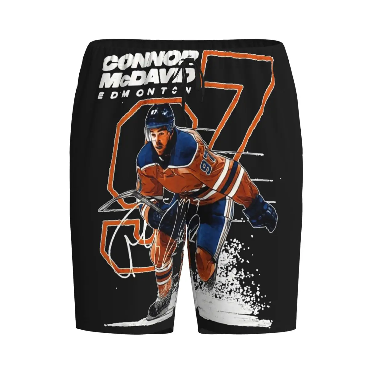 

Custom Connor McDavid 97 For Edmonton Oilers Fans Shorts Sleeping Pants Men Pajama Pants Lounge Sleep Sleepwear Bottoms