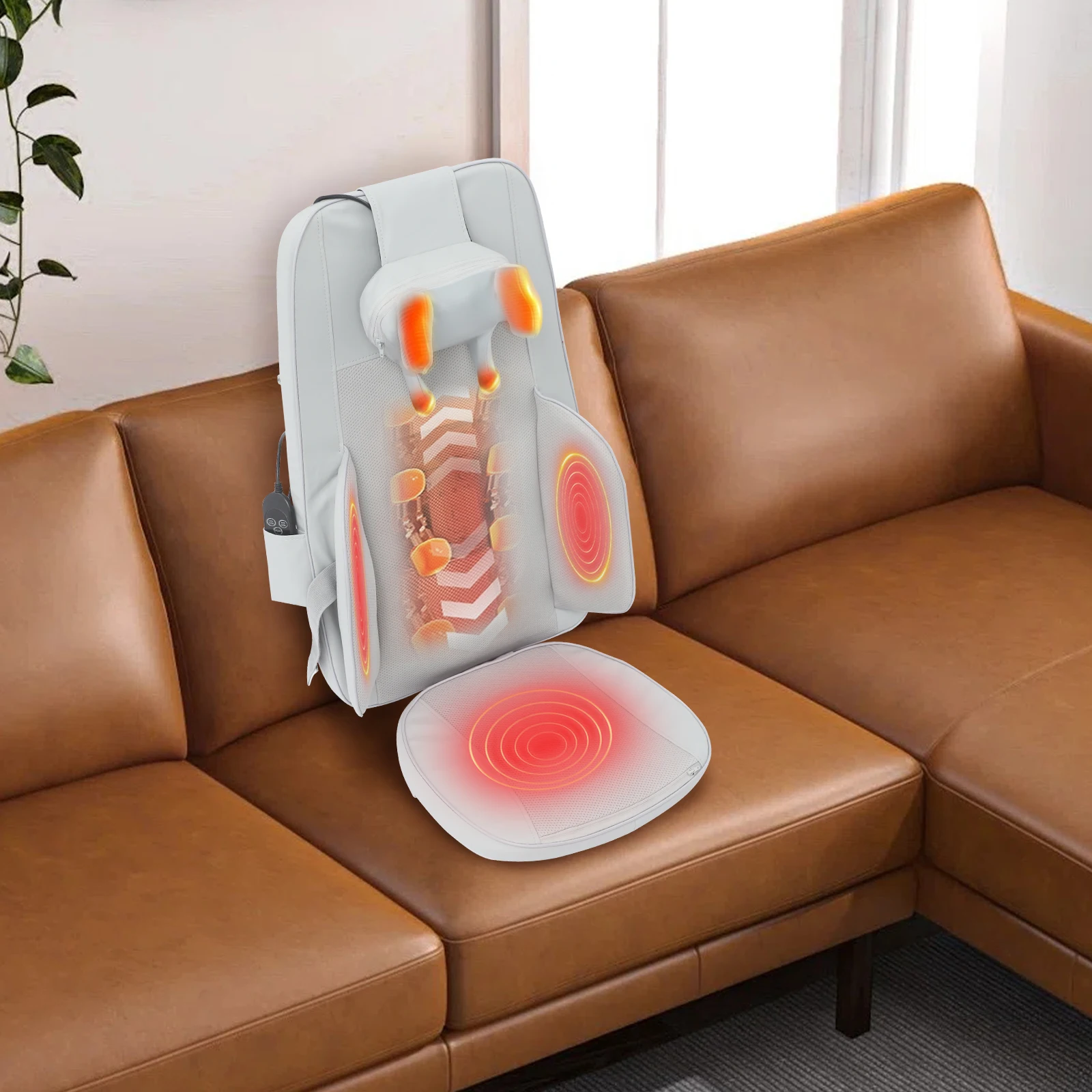 

Массажер для шеи и спины с подогревом, для глубокого массажа тканей, с функциями вибрации, горячего компресса и разминания, для снятия боли