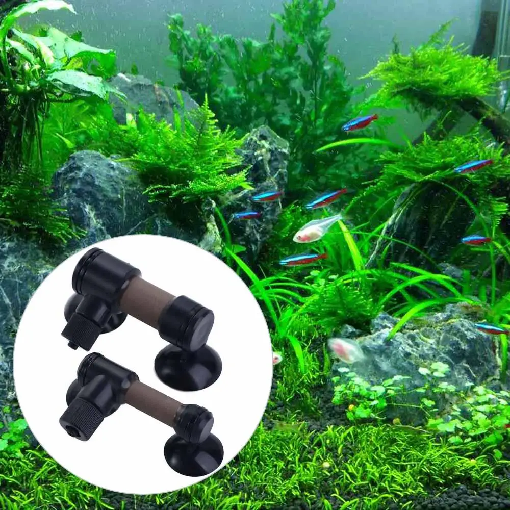 Carbon Dual Suction Cup Refiner Atomizers Fish Tank CO2 Diffuser Bubble Counter Air Oxygen Atomizer Tessellator Atomizer