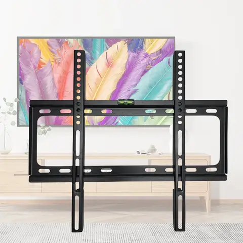 TV 벽 마운트 브래킷 범용 평면 패널 TV 프레임, 조절식 TV 마운트 모니터 거치대, LCD LED 모니터용 수평 포함, 26-63 인치