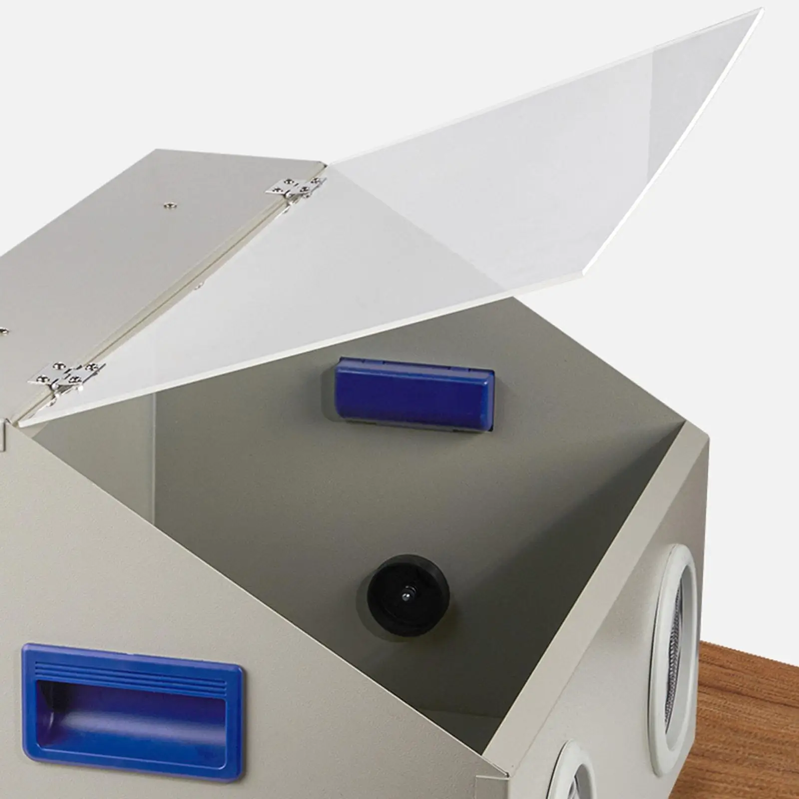 

Grinding Dust Box with LED Versatile Polisher Dust Box Transparent Acrylic Dust Cover for Polishing Work Wood Carving Engraving