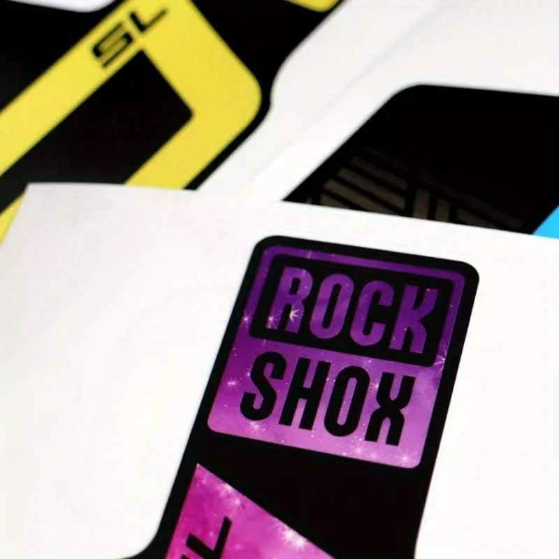 4 unids/set Cool RockShox SID pegatina, apta para personalización de billetera, unidades USB, calendarios y cajas artesanales