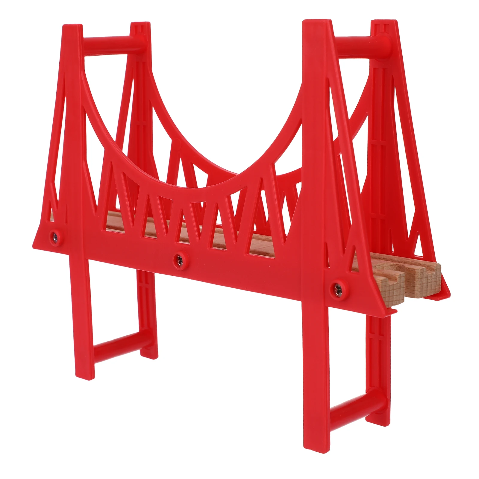 

Bridge Kit Easy Assembly Durable Material Compatible Classic Sets Red Grey Tracks Wood Accessories