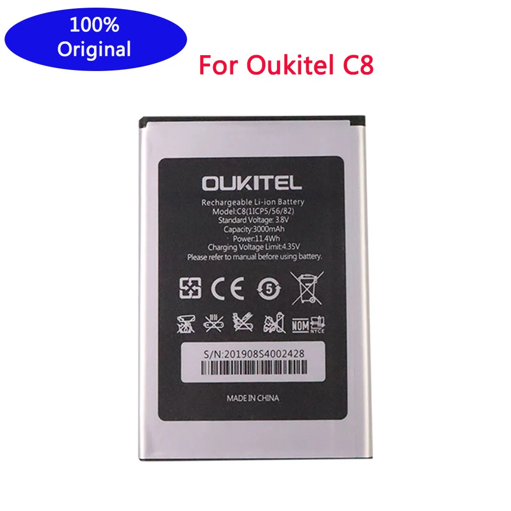 

New High Quality 3000mAh Battery For Oukitel C8 Phone 5.5inch Oukitel C8 Mobile Phone Battery Bateria With Tracking Number