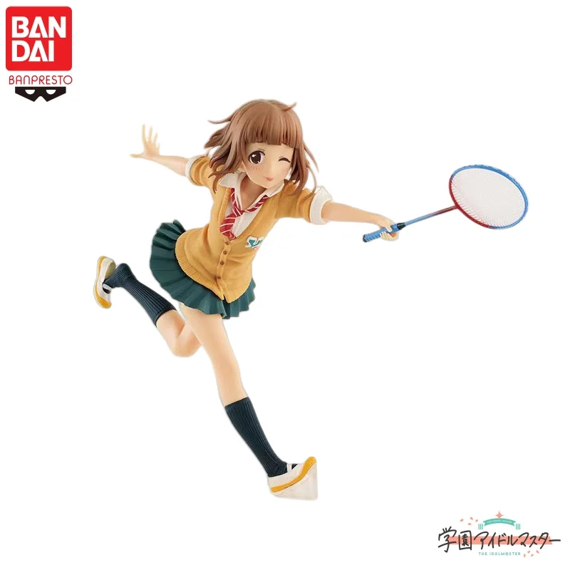 Em estoque original bandai banpresto o idolmster kitami yuzu anime figuras de ação modelo brinquedos ornamento de mesa coletar presentes