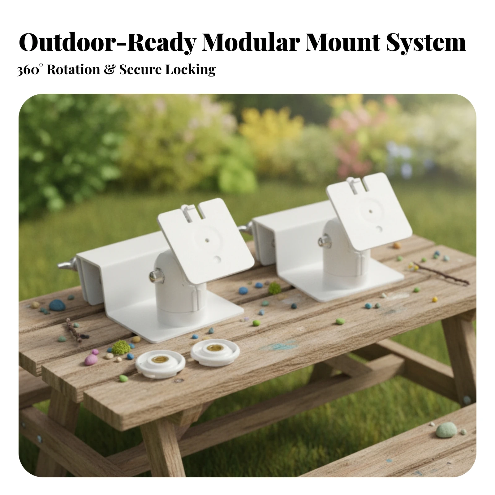 Camera Mount Sturdy Clamp-Style Mounting Bracket with Conversion Adapters Adjustable Tilt Mount with Hardware Kit