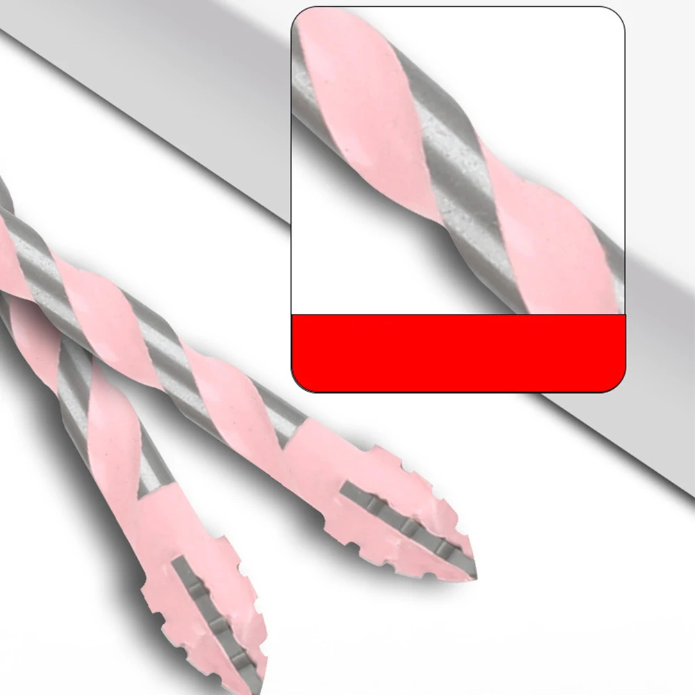 ดอกสว่านคาร์ไบด์แบบซีเมนต์ ดอกสว่านแบบเอ็กเซนทริก ทำรูได้อย่างมีประสิทธิภาพ วัสดุแข็งที่ใช้งานร่วมกันได้ สีชมพู สำหรับการเจาะอิฐ