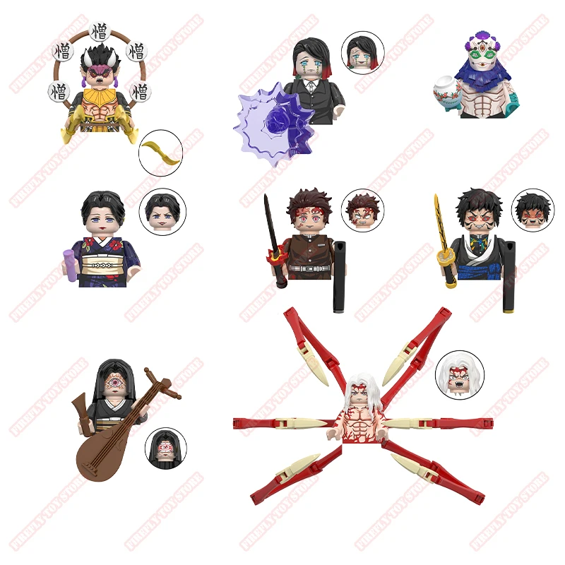 Juego de animación Demon Slayer, juguetes periféricos, Nakime Enmu Kaigaku Tamayo, muñeca pequeña, modelo de acción de Anime, colección de figuras