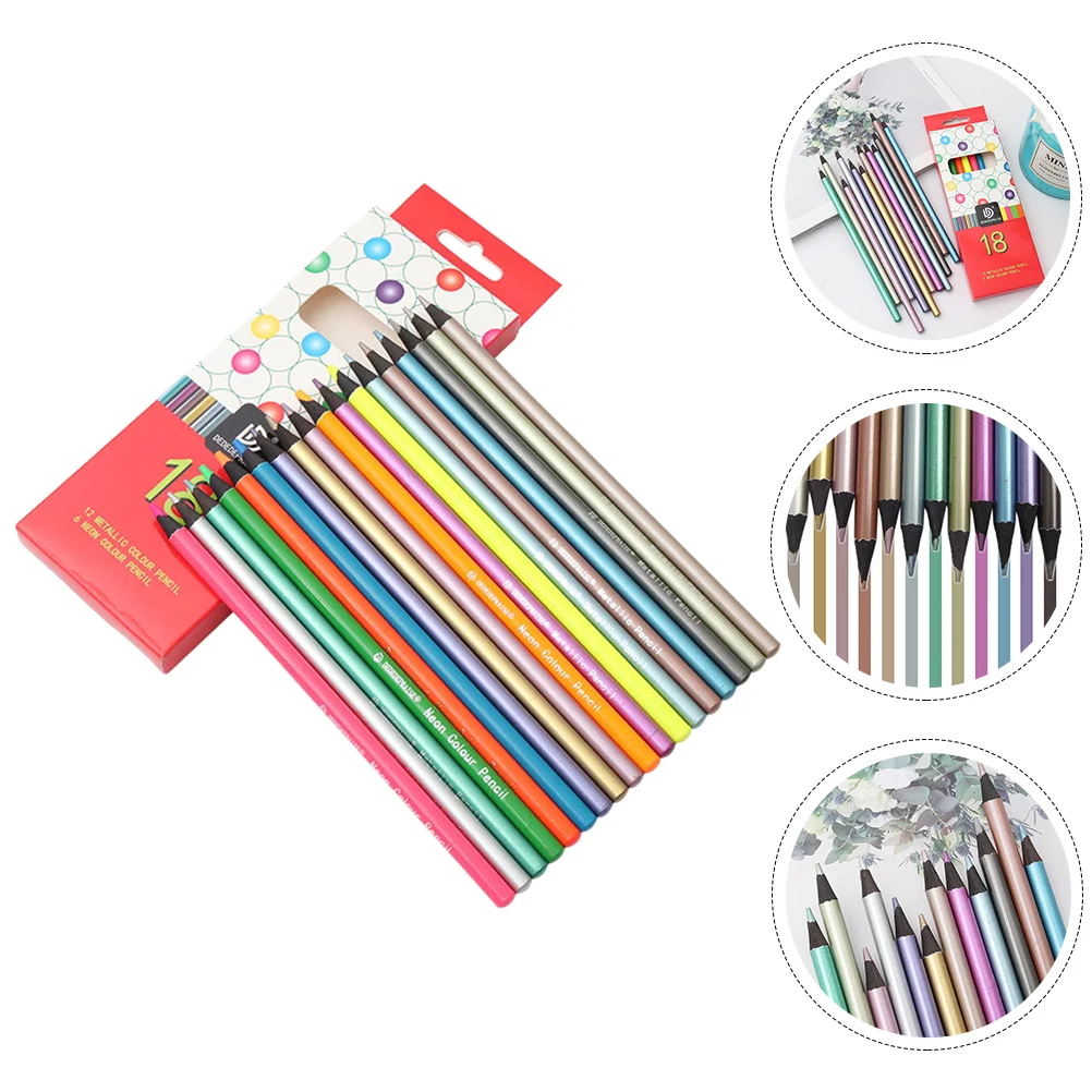 18pcs Colored Pencils Coloring Pencils Graffiti Pencils Drawing Supplies colored pencils for graffiti