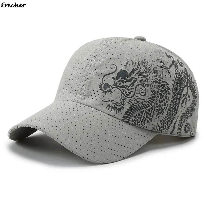 Dragon Pattern Visors Caps Summer Snapback Hats Breathable Sports Hat Unisex Cool Street Baseball Cap Lightweight Golf Gorras