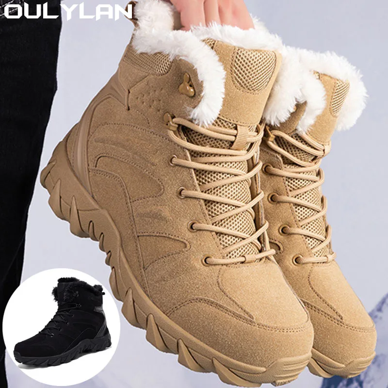 Winter Warm Ankle Boots Military Tactical Boots Outdoor Climbing Cotton Shoes Men Women Classic Desert Shoes Snow Boots