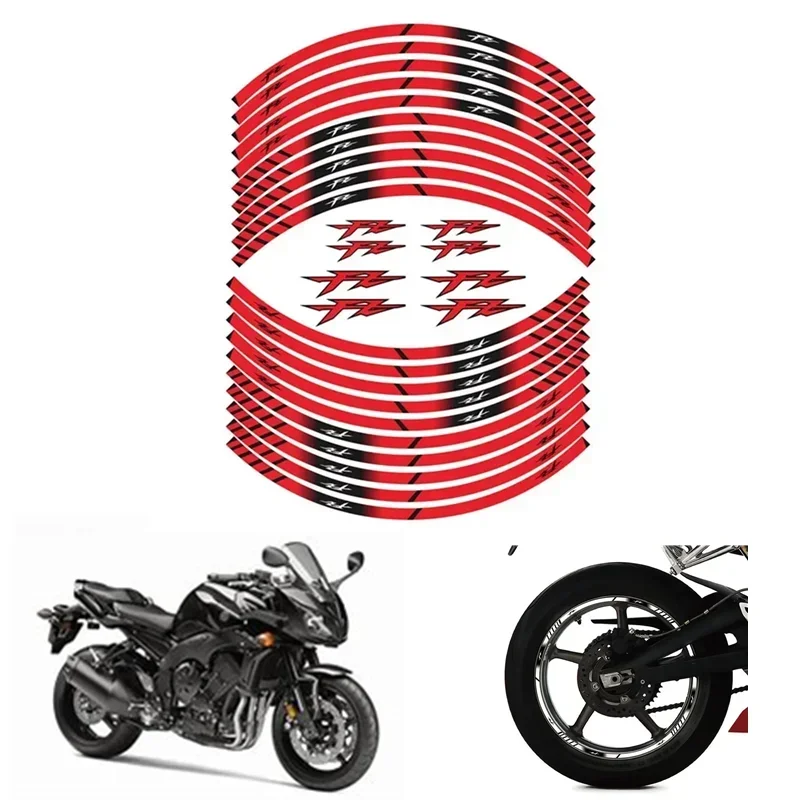 For YAMAHA FZ1 FZ6 N/S FZ8 FZ25 FZ6 FZ150 FZ350 FZ400 FZ7 FZ750 FZ8 Motorcycle Parts Contour Wheel Decoration Decal Sticker - C