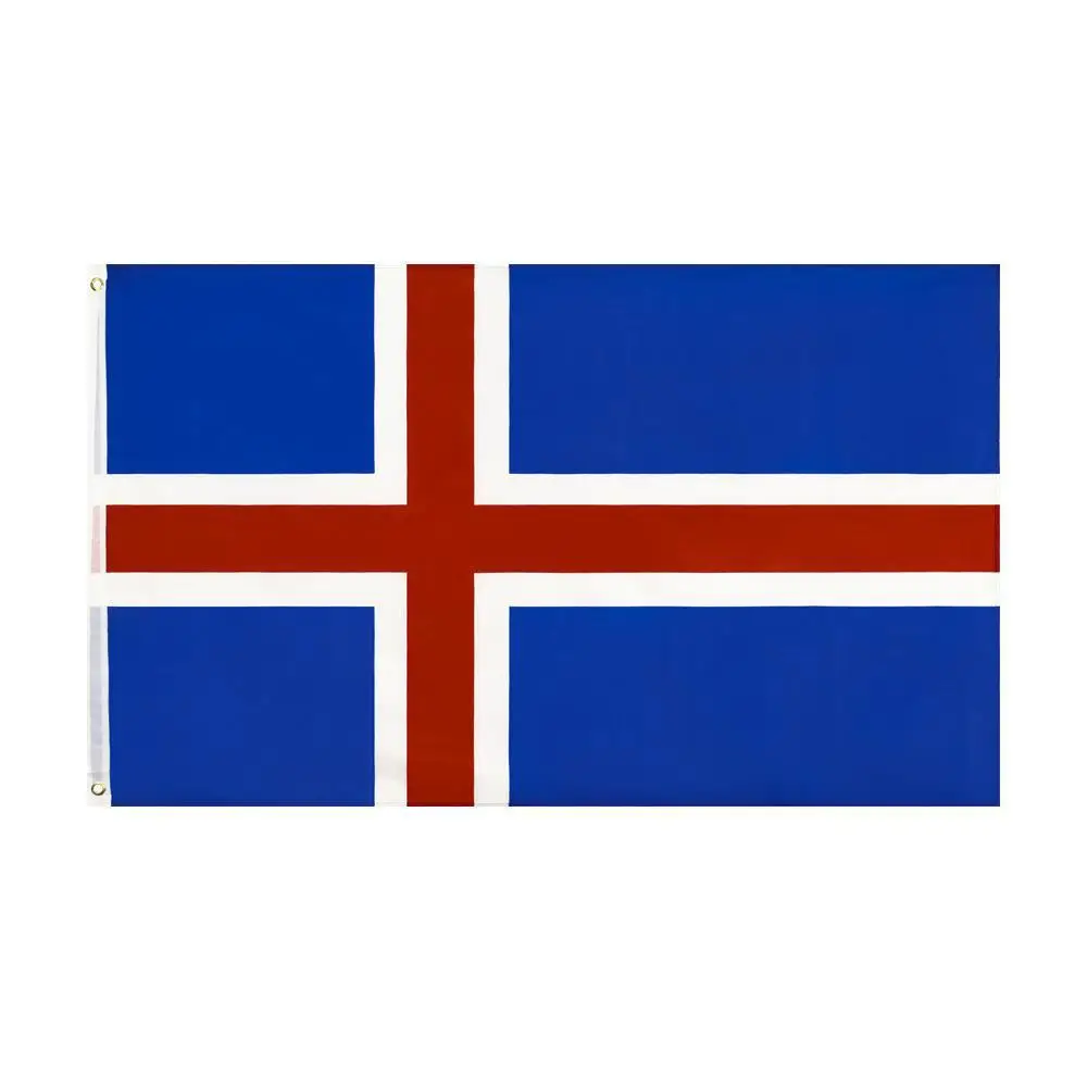 EOODLOVE 90×150cm Iceland National Flag Flag Polyester Flag National Flag Indoor and Outdoor Decoration