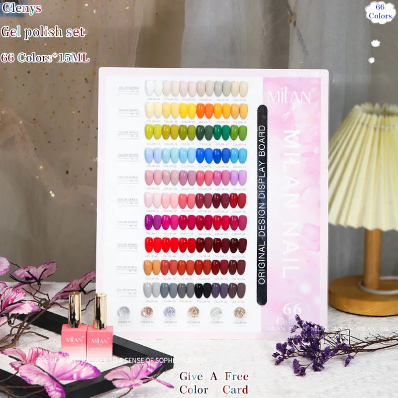 

Glenys 66 Color nail polish Gel Mesh Red Popular Soaking gel Ultimate Answer to Advanced Sense Nail Salon Nail Art Clearcoat Set