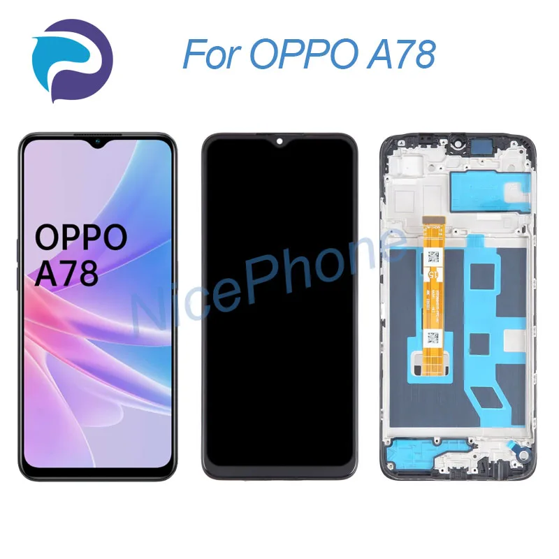 

Для OPPO A78 ЖК-экран + сенсорный дигитайзер дисплей 1612*720 CPH2483, CPH2495 A78 ЖК-экран дисплей