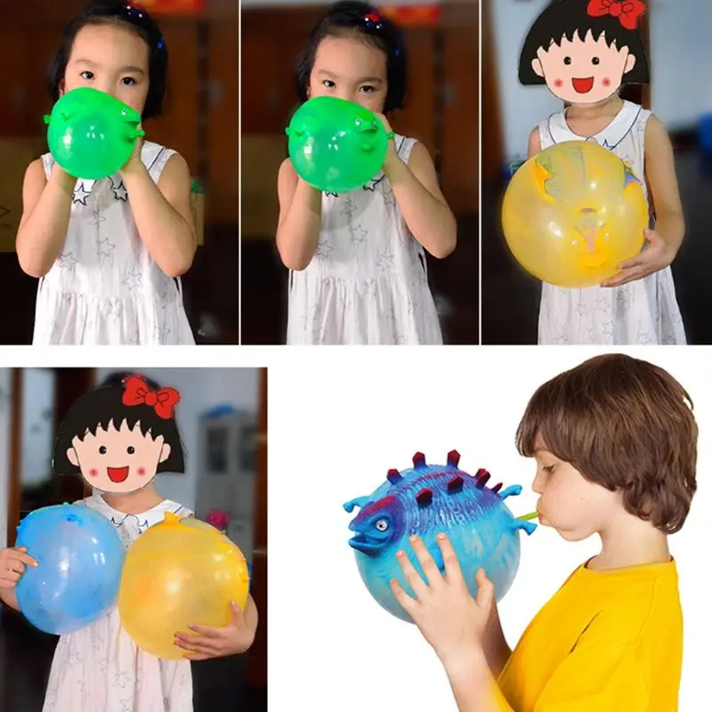 New styleDinosaur Squishy Toys Antistress Inflatable Animal Toy Squeeze Soft Ball Balloon Cute Funny Kids Gifts Halloween toys