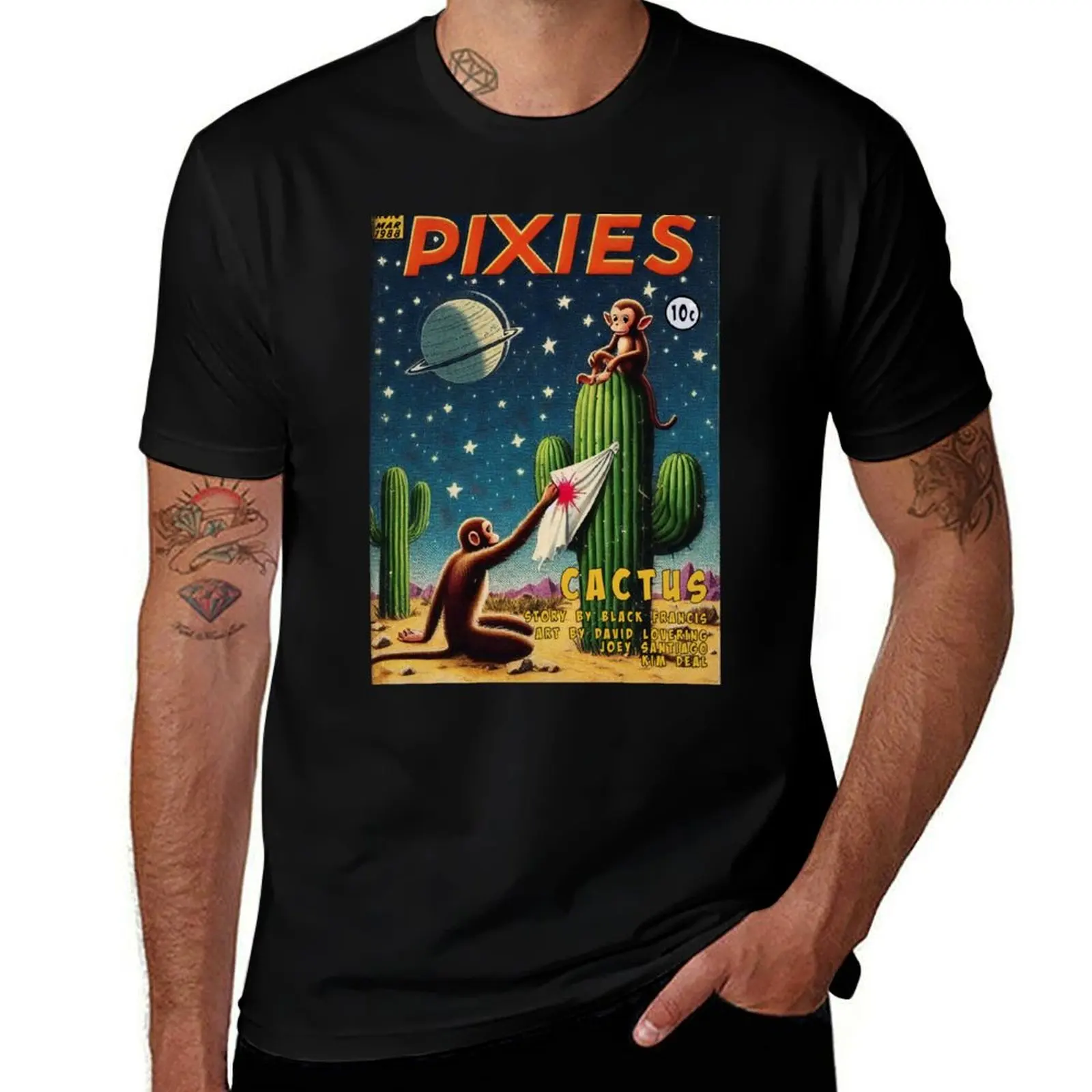 

A Pixies Cactus Story T-Shirt man t shirts graphic t shirts for man cotton funny t shirts for man graphic vintage T-shirt