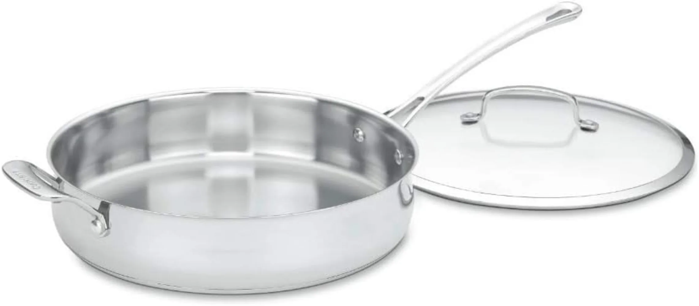 

Contour Stainless 5-Quart Saute Pan with Helper Handle and Glass Cover,Silver