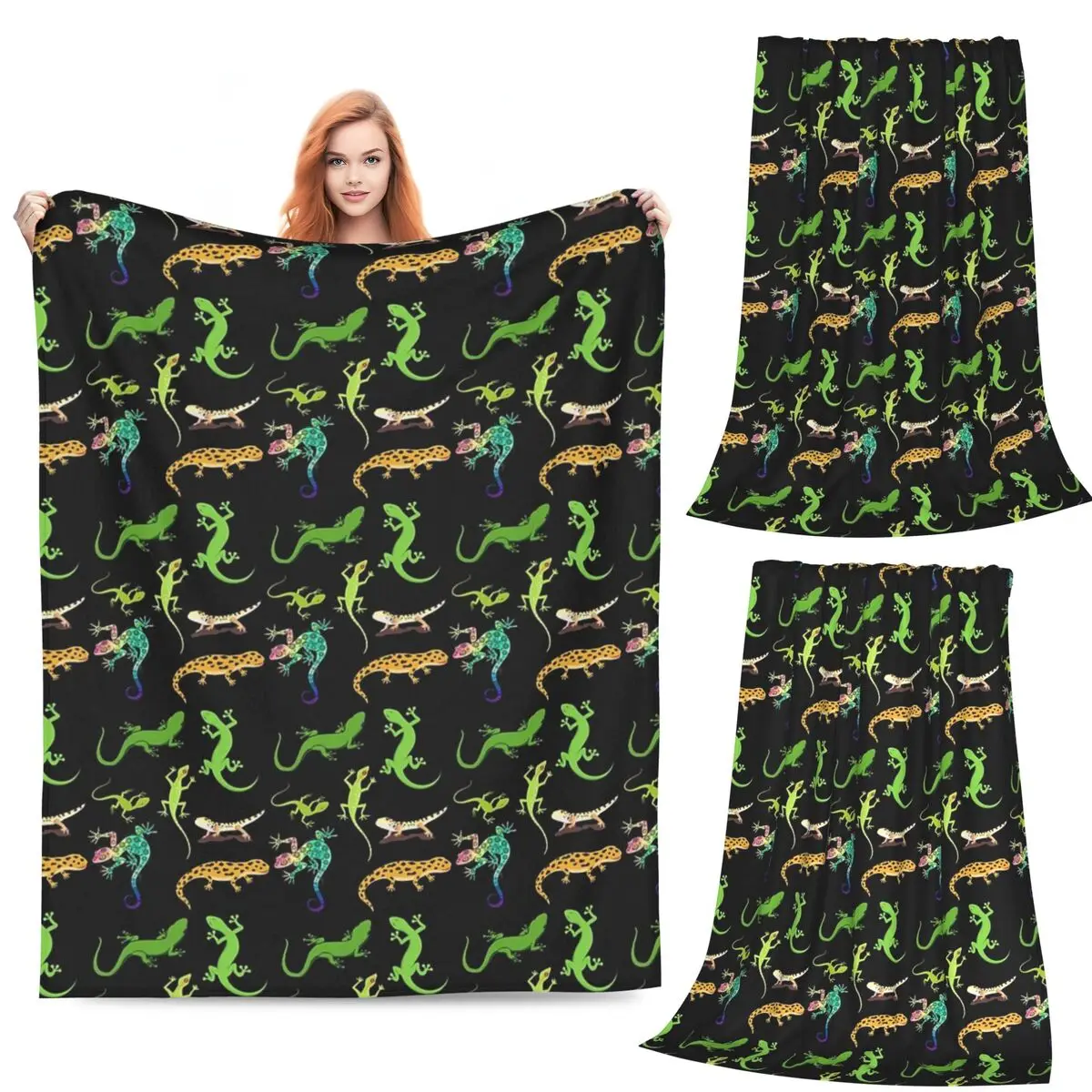 

Gecko-Best Gift For Gecko Lovers Blanket Flannel Sofa Breathable Throw Blankets for Couch Bedding Office Throws Bedspread Quilt