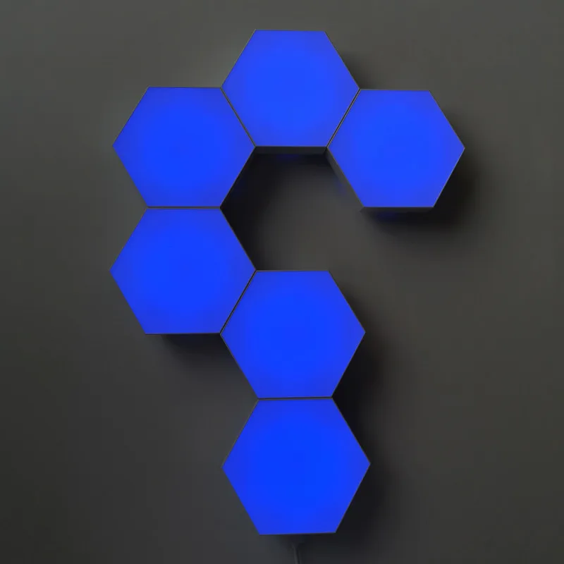 INS Remote Control Honeycomb Modular Assembly Helios Touch Wall Lamp RGB Quantum lamp LED Magnetic Wall Light Bedroom Lamp