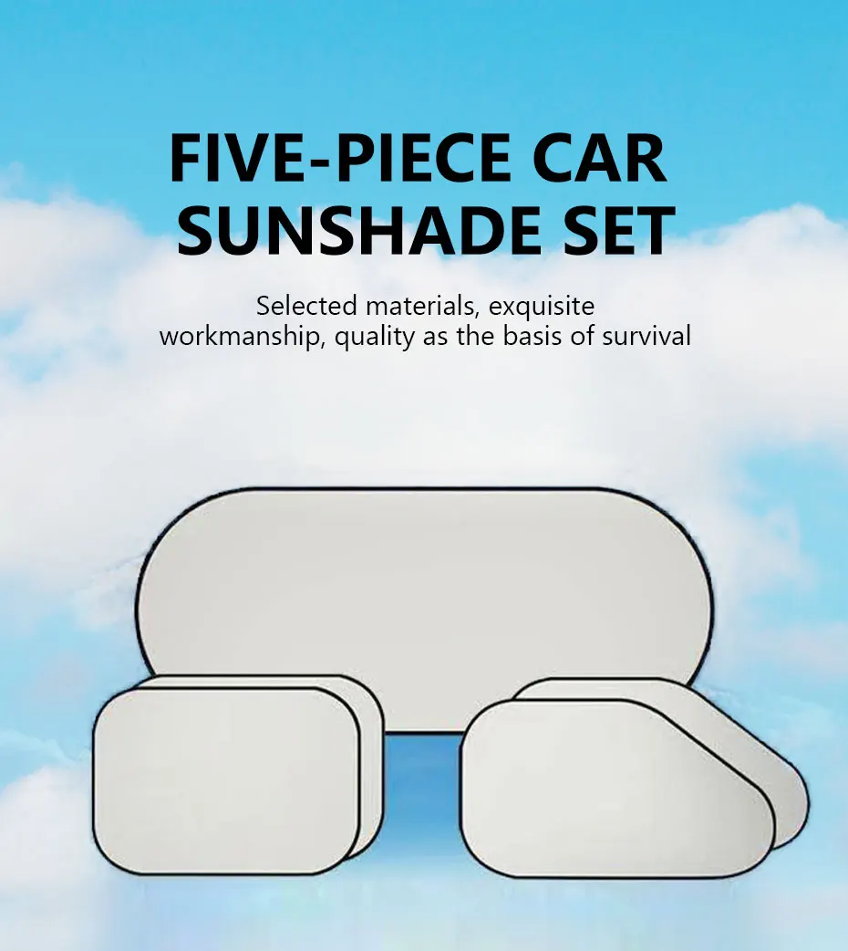 SEAMETAL Auto-Seitenfenster-Sonnenschutz, faltbar, für vordere und hintere Fenster, Sonnenschutzvorhang, Heckscheibe, Sommer-Sonnenschutzabdeckung – Detail 1