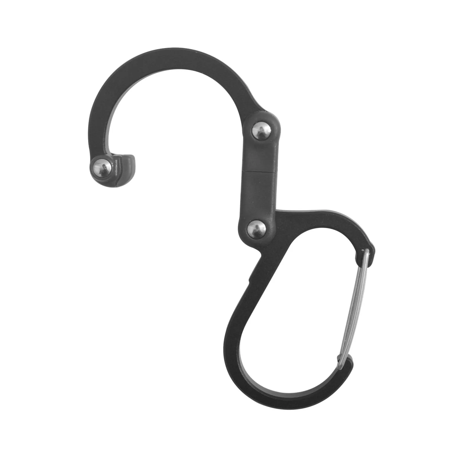 Hybrid Gear Clip - Carabiner Rotating Hook Clip Non-Locking Strong Clips for Camping Fishing Hiking Travel Backpack Out