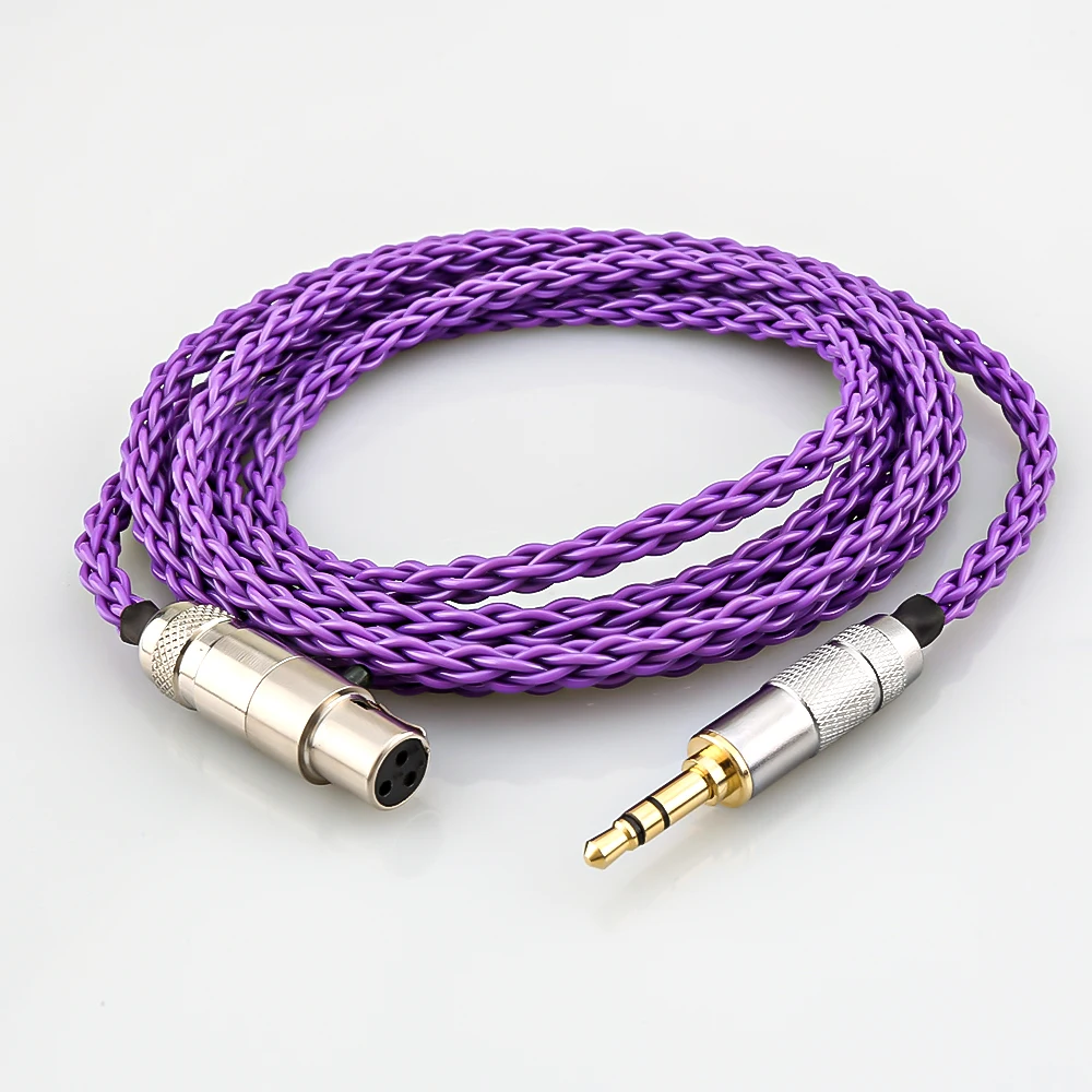 HiFi 8 Core Audio Headphone Upgraded cables 3.5mm stereo plug to mini XLR for AK G Q701, K240S ,K271 ,K702 ,K141 ,K171, K712