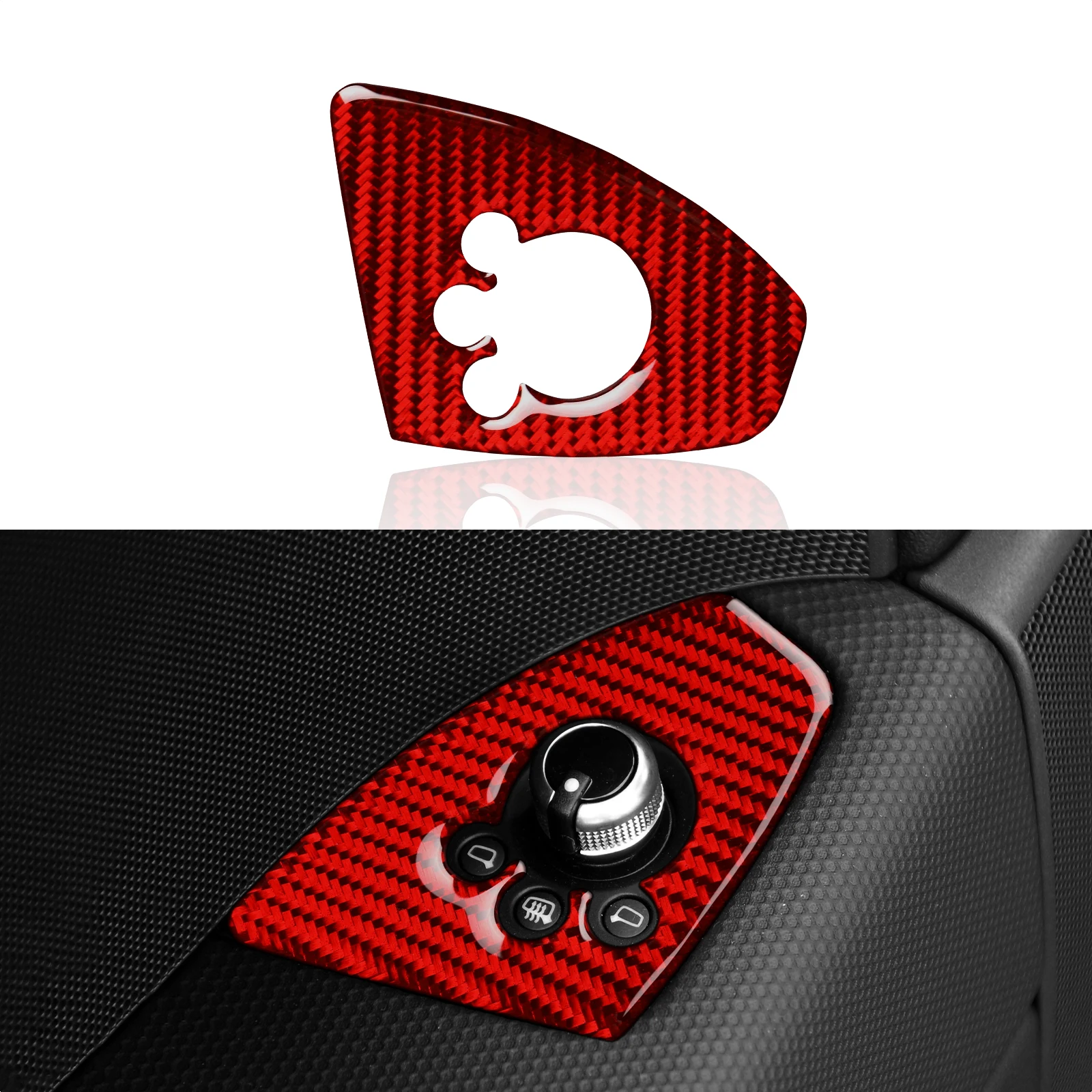 

For Audi TT 2008-2014 8n 8J MK123 Accessories Car Door Button Switch Sticker Real Carbon Fiber Interior Decals