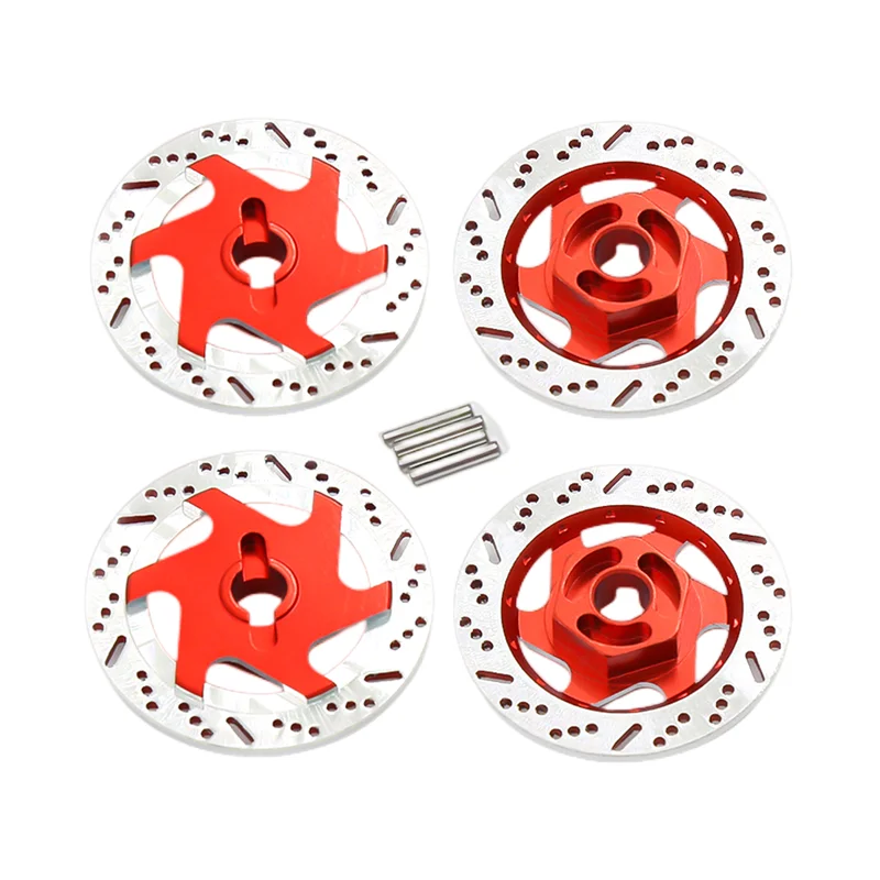 4 pz Disco Freno In Metallo Cerchione Scatola Adattatore Esagonale 12mm Per 1/10 Modelli Sakura D4 Racing Arrampicata RC Auto Pezzi di Ricambio accessori