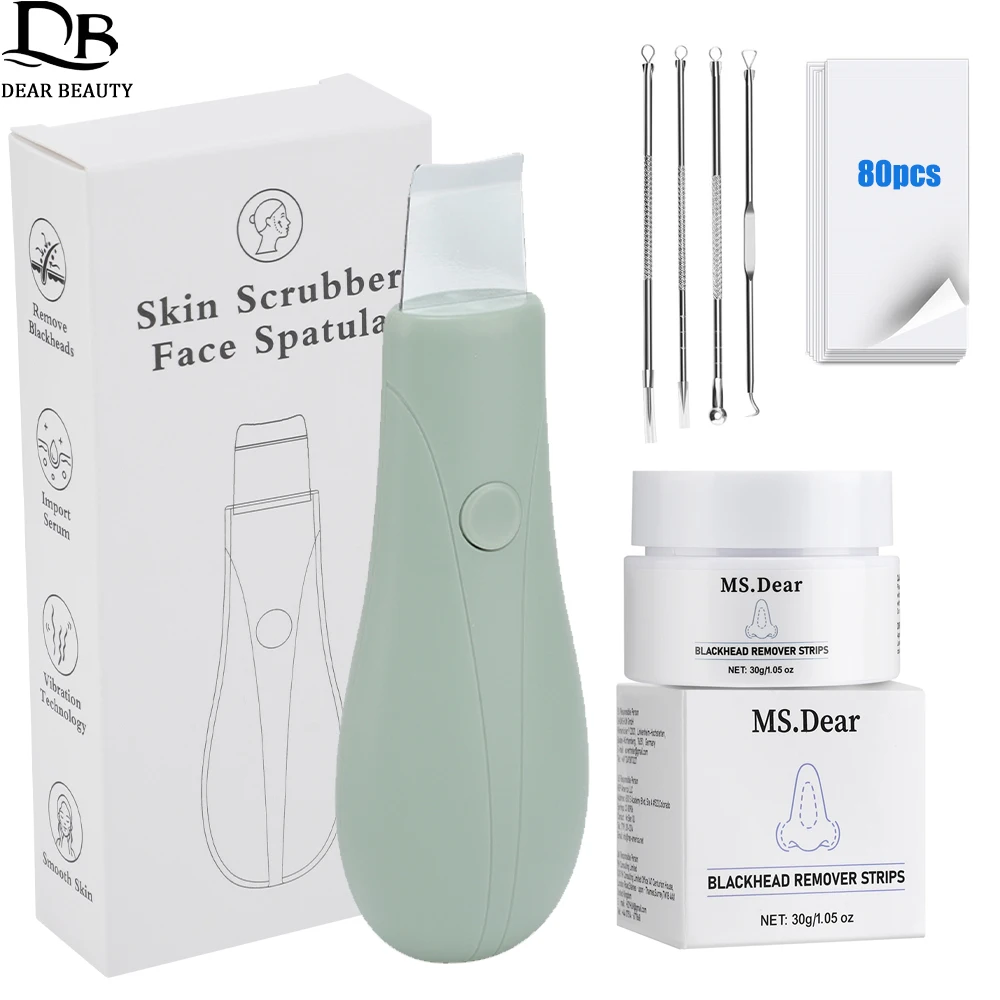 

Face Spatula Skin Scrubber Blackhead Remover Nasal Strips Acne Needles Pore Cleaner Deep Face Cleansing Skin Care Tools Set