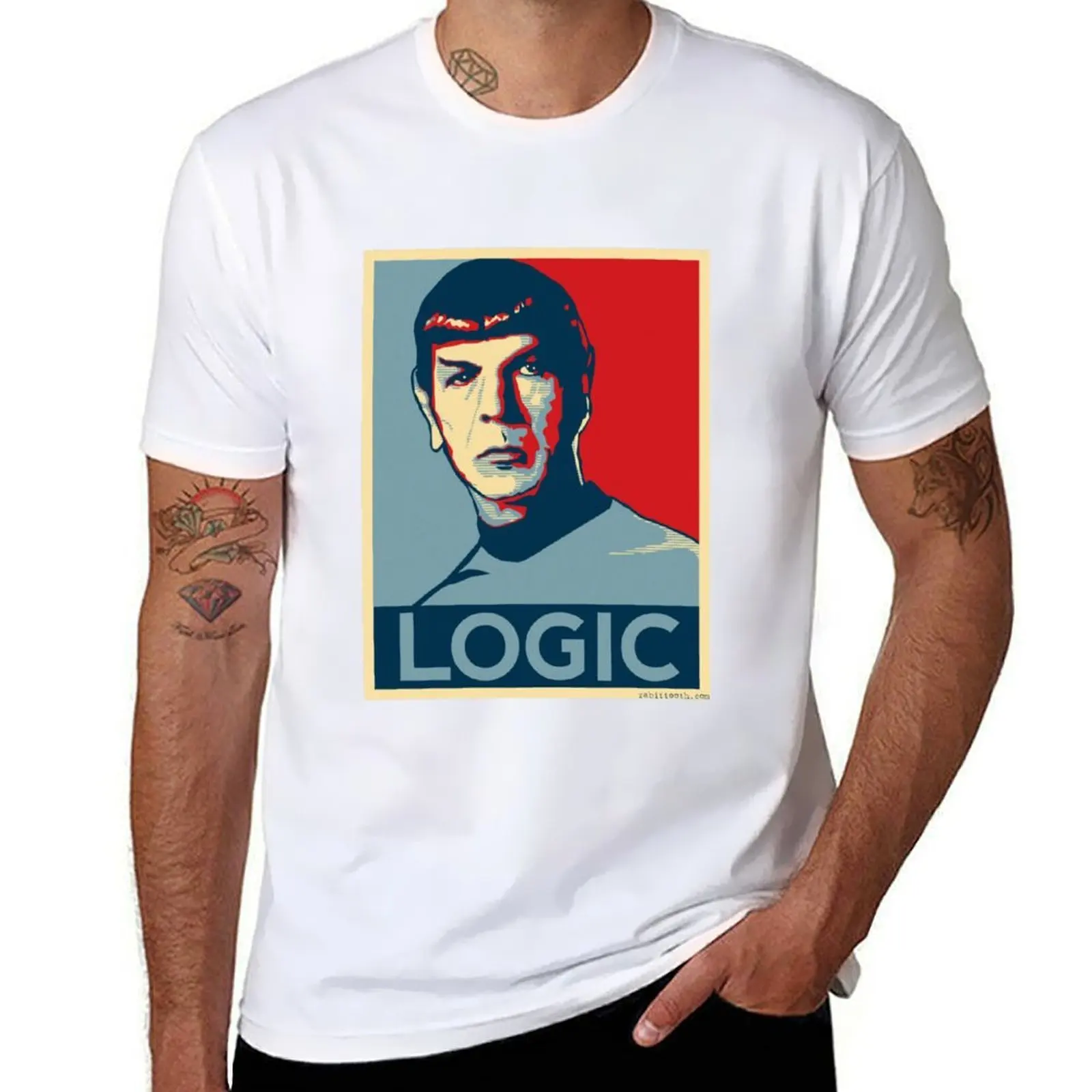 

Spok Blue and Red Logic T-Shirt t shirts cotton 100% t shirts with prints T-Shirt